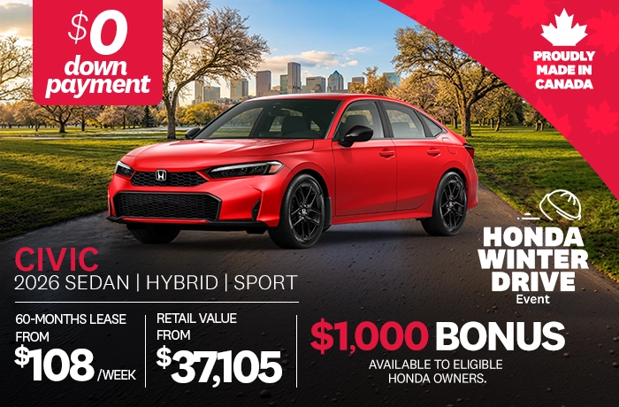 Bannière de Promotion Civic Sport Hybride 2026